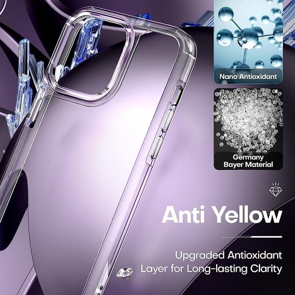 For iPhone 14 Pro Max 1 Clear Case 2 Tempered Screen Protector 2 Lens Protector - Picture 5 of 6